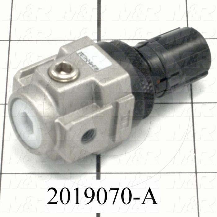 Pressure Regulator, 1.0 MPa Max. Pressure, M5 Port In, Panel Mounting, M5 Port Out