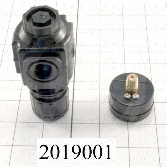 Pressure Regulator, 290 Psi Max. Pressure, 3/8" PTF Port In, Bracket Mounting, 3/8" PTF Port Out, With Gauge