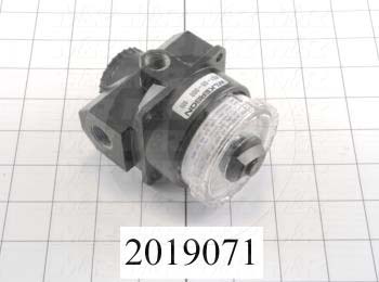 Pressure Regulator, 300 Psi Max. Pressure, 3/8" NPT Port In, Any Position Mounting, 3/8" OD Port Out