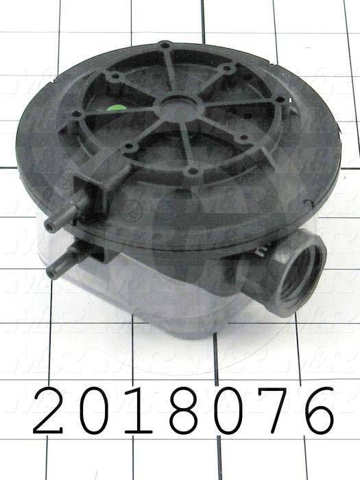 Pressure Regulators/Switches, Max. Pressure 20"wc, Pressure Range .08-.60"wc, Contact ratings 120V 5AMP