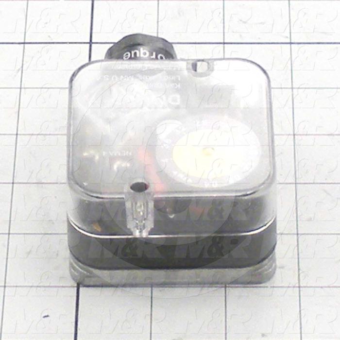 Pressure Regulators/Switches, Thread Size 1/4" NPT, Max. Pressure 7.0 Psi, Pressure Range 0.4-4.0"wc, Contact ratings 240V 10AMP