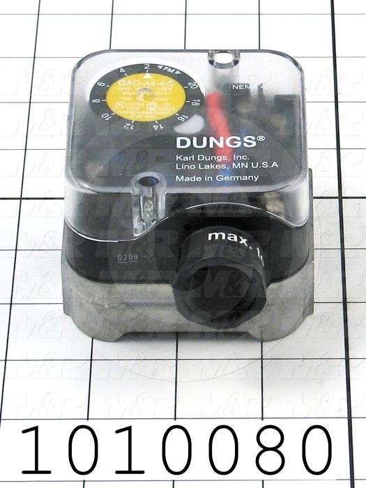 Pressure Switch, 2" WC Minimum Pressure, 20" WC Maximum Pressure