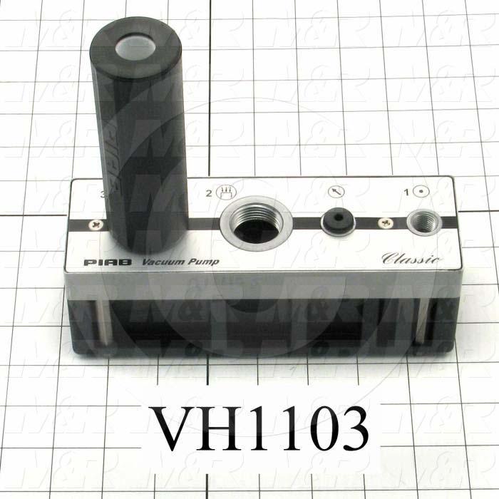 Pump, Type: Air Operated, Max. Vacuum: 27.1"HG