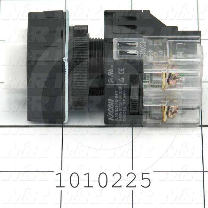 Pushbutton Switch, Momentary, Arrow, White