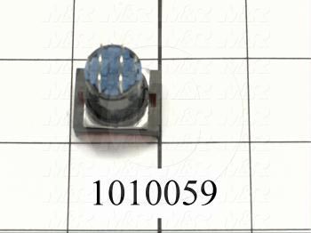 Pushbutton Switch, Momentary, Rectangle, Red, DPDT, Incandescent, 24V