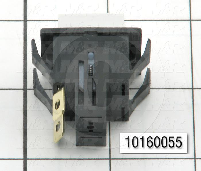 Pushbutton Switch, Momentary, Square, White, 1NO