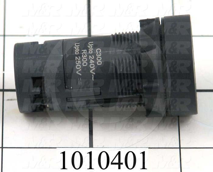 Pushbutton Switch, Unibody, Momentary, Round, 22mm, Green, 1NO