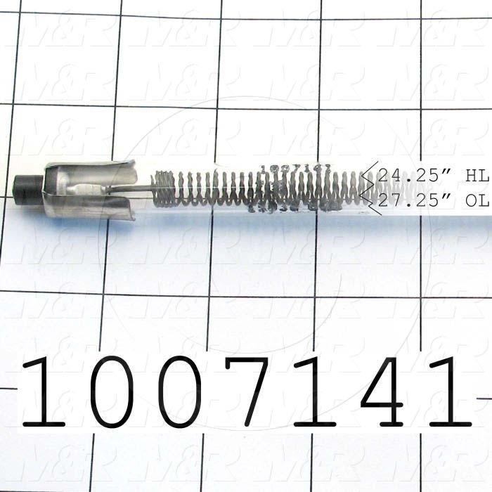 Quartz, Curing Length 24", 208VAC, 1593W, Filament Length 24.25", Total Length 27.25", Marked Black