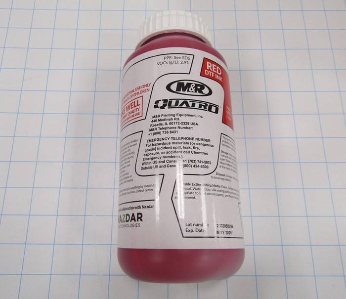 Quatro - Direct to Film (DTF), M&R Brand, 1 Liter Size, Quatro Ink - Red 1l