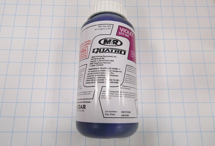 Quatro - Direct to Film (DTF), M&R Brand, 1 Liter Size, Quatro Ink - Violet 1l