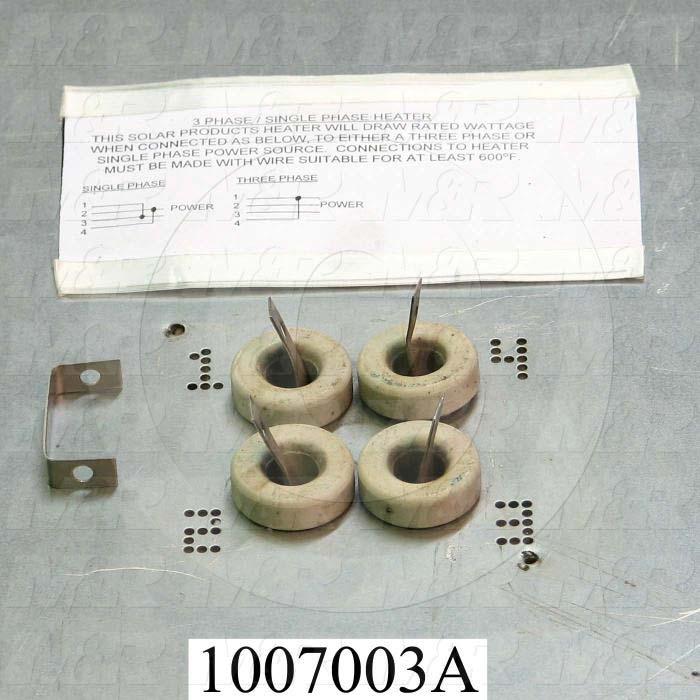 Radiant Panel, Dimension 12"x24", 2448W, Voltage 380VAC, 1-3 Phase