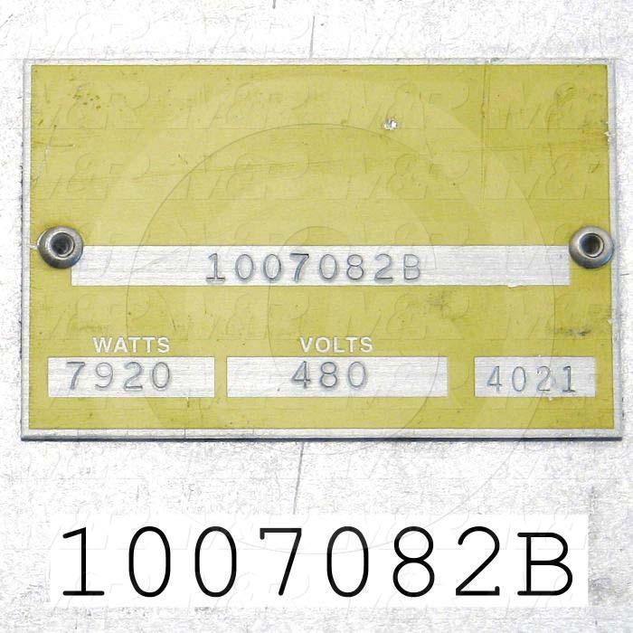 Radiant Panel, Dimension 22"x24", 5280W, Voltage 480VAC, 3 Phase