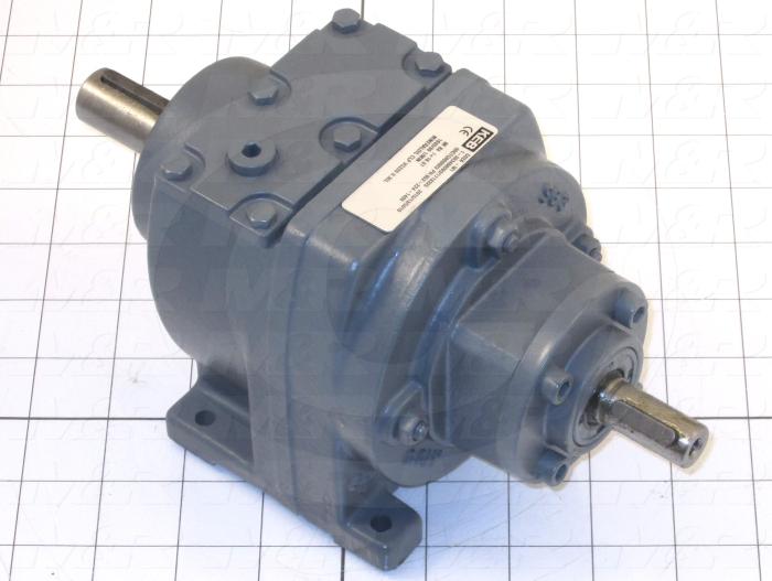 Reducers, In-Line Type, Helical Type of Gears, 16.97:1 Ratio, Output Shaft (Single), 3/4" Output Diameter, Input Shaft, 14 mm Input Diameter, Foot mounted