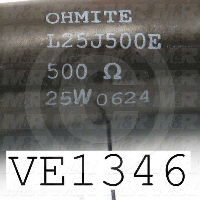 Resistor, 500 Ohm, 25W