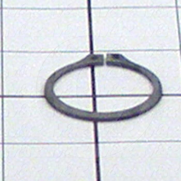 Retaining Ring, External, Style Basic Snap, Shaft Diameter 1.1875", Thickness 0.05 in., Material Steel
