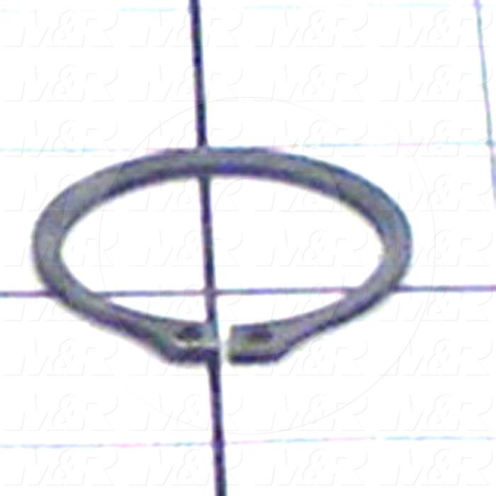 Retaining Ring, External, Style Basic Snap, Shaft Diameter 1.1875", Thickness 0.05 in., Material Steel