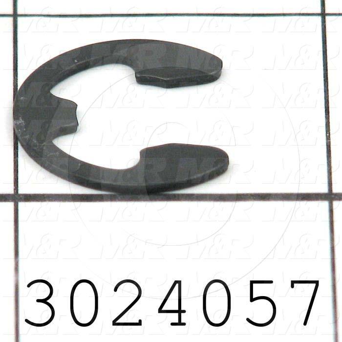 Retaining Ring, External, Style E-Ring, Shaft Diameter 0.50 in., Material Steel