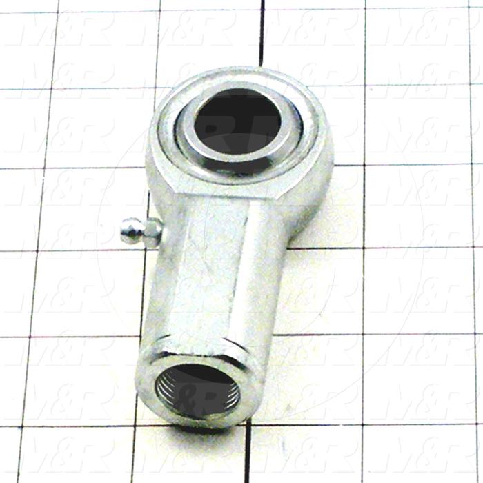Rod End and Spherical Bearing, Female, Left Hand, 3/4-16 Thread Size, 0.75 in. Inside Diameter, 0.88" Ball With, 2.88" Base to Center, Steel Body, Steel Race, Steel Ball