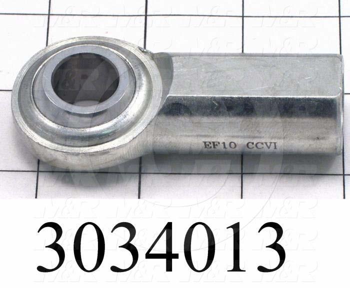 Rod End and Spherical Bearing, Male, Right Hand, 5/8-18 Thread Size, 0.625 in. Inside Diameter, 0.750" Ball With, 2.50" Base to Center, Steel Body, Steel Ball, 1