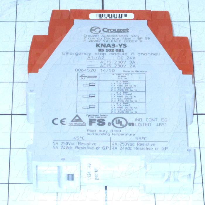 Safety Relay, 3NO + 1NC, 24V AC/DC, 5A