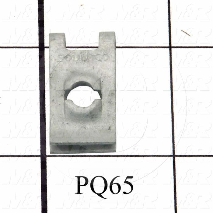 Screw Receptacle, U Type, Steel Material, Medium Size, Clip-on Style, Use With PQ64 Captive Screw Notes