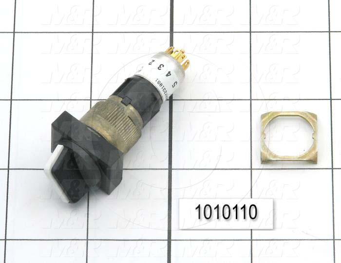 Selector Switch, 3 Positions, Maintained, Rectangular