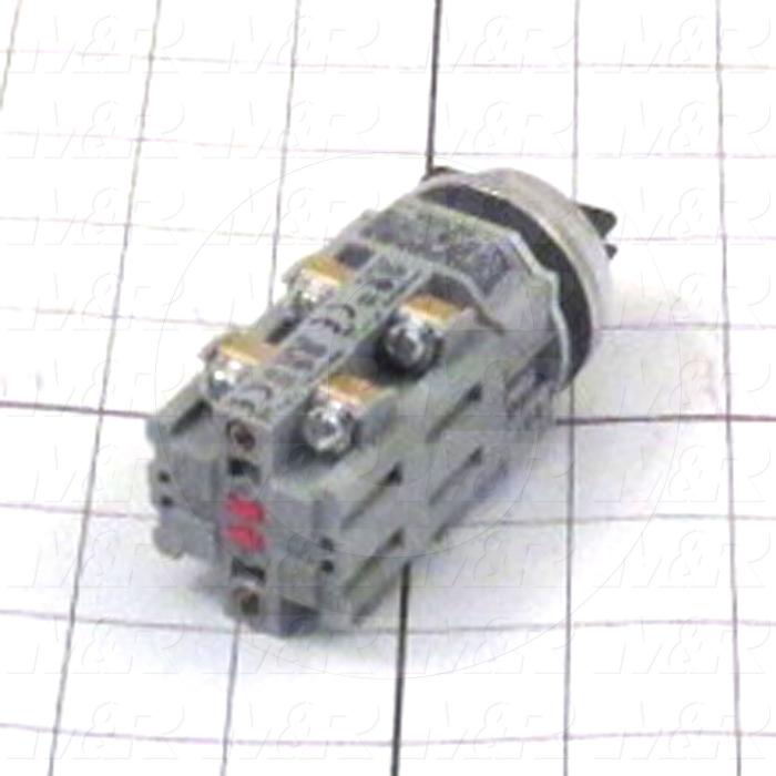 Selector Switch, Lever Operator, 3 Positions, Maintained, 2NO 2NC