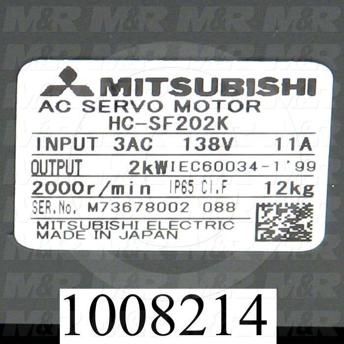 Servo Motor, 2KW, 2000RPM