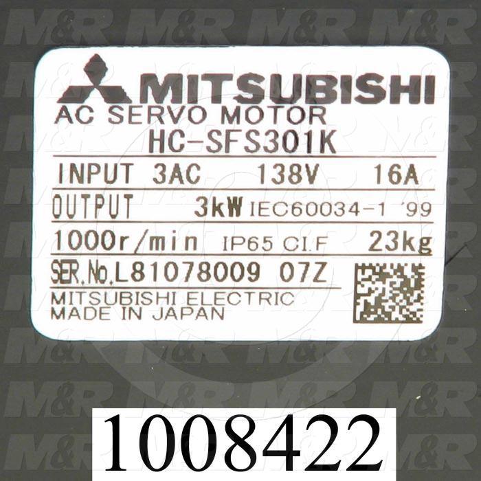 Servo Motor, 3KW, 1000RPM