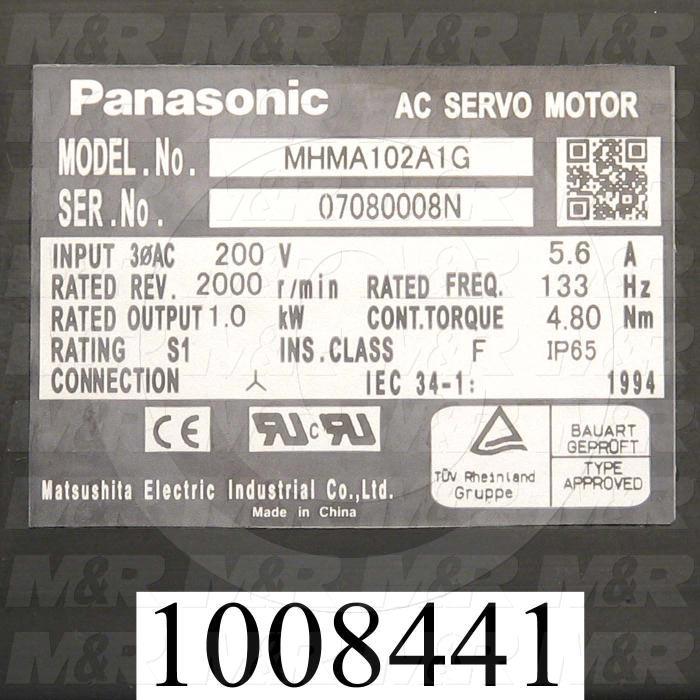 Servo Motor, MHMA Series, 1KW, 230VAC