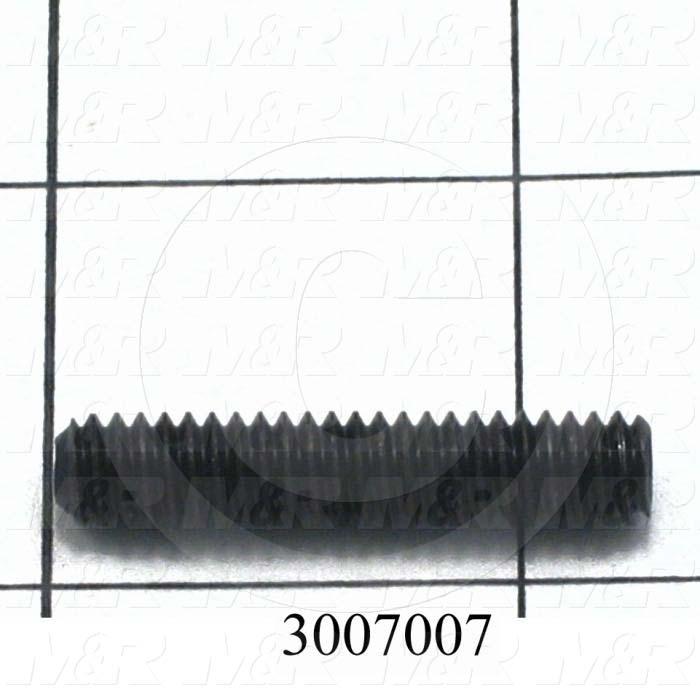 Set Screws, Socket, 1/4"-20 Thread Size, 1 1/4 in. Length, Cup Point, Steel, Black