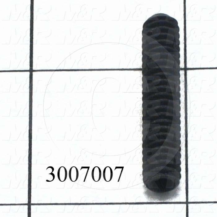 Set Screws, Socket, 1/4"-20 Thread Size, 1 1/4 in. Length, Cup Point, Steel, Black