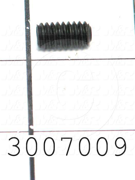 Set Screws, Socket, 1/4"-20 Thread Size, 1/2 in. Length, Cup Point, Steel, Black