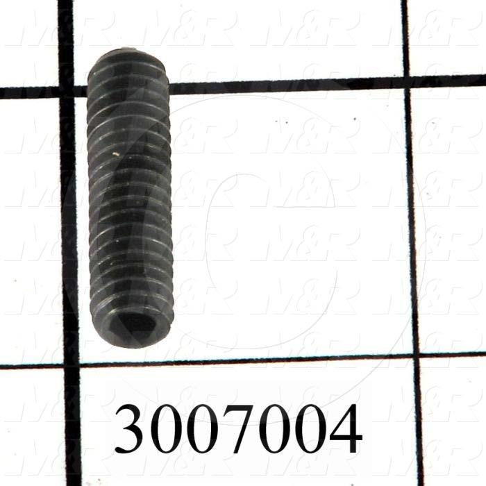 Set Screws, Socket, 1/4"-20 Thread Size, 1" Length, Cup Point, Steel, Black