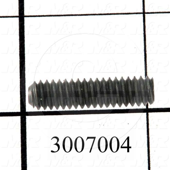 Set Screws, Socket, 1/4"-20 Thread Size, 1" Length, Cup Point, Steel, Black