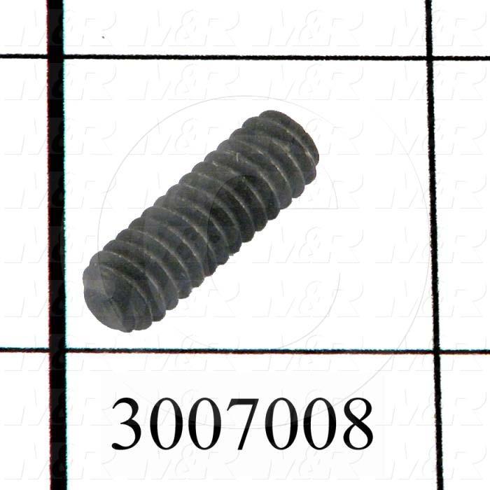 Set Screws, Socket, 1/4"-20 Thread Size, 3/4" Length, Cup Point, Steel, Black