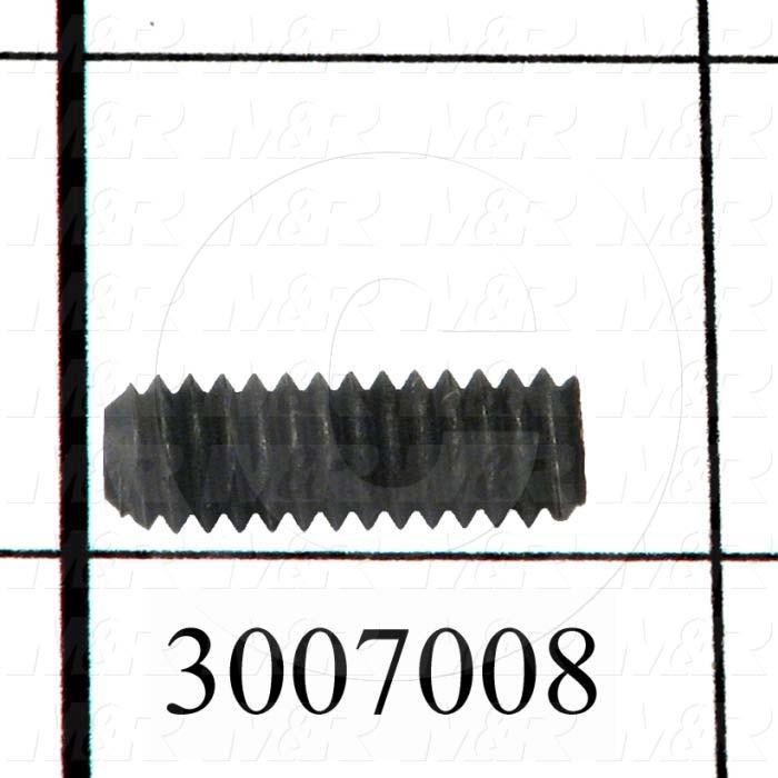 Set Screws, Socket, 1/4"-20 Thread Size, 3/4" Length, Cup Point, Steel, Black