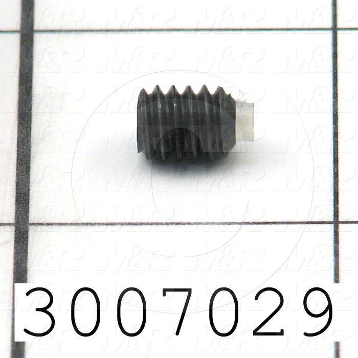 Set Screws, Socket, 1/4"-20 Thread Size, 5/16" Length, Cup With Nylon Tip Point, Steel, Black