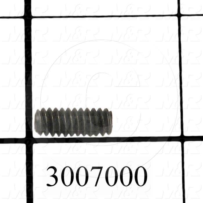 Set Screws, Socket, 10-24 Thread Size, 1/2 in. Length, Cup Point, Steel, Black