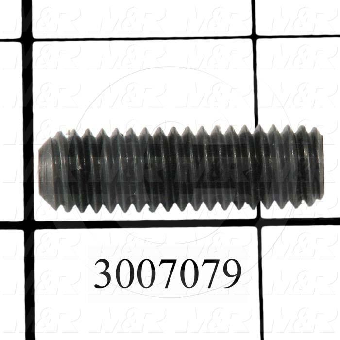 Set Screws, Socket, 3/8-16 Thread Size, 1 1/4 in. Length, Flat Point, Steel, Black