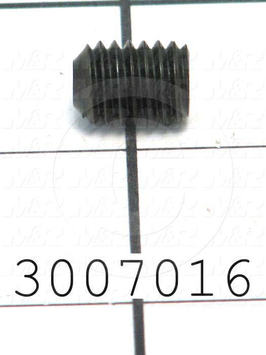 Set Screws, Socket, 3/8-16 Thread Size, 1/2 in. Length, Cup Point, Steel, Black