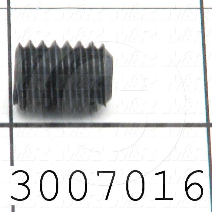 Set Screws, Socket, 3/8-16 Thread Size, 1/2 in. Length, Cup Point, Steel, Black