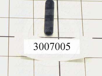 Set Screws, Socket, 3/8-16 Thread Size, 1 3/4" Length, Cup Point, Steel, Black