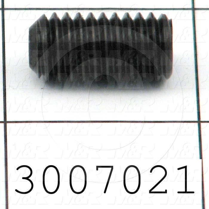 Set Screws, Socket, 3/8-16 Thread Size, 3/4" Length, Cup Point, Steel, Black
