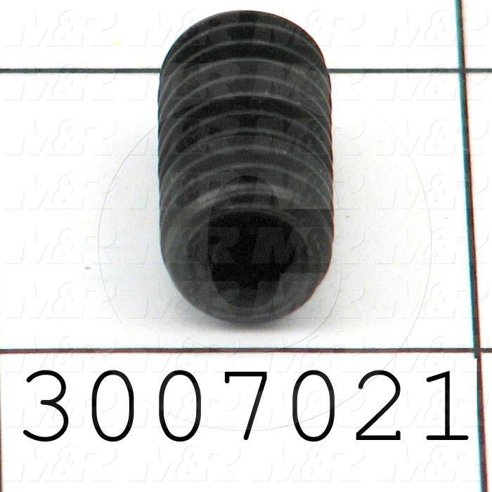 Set Screws, Socket, 3/8-16 Thread Size, 3/4" Length, Cup Point, Steel, Black