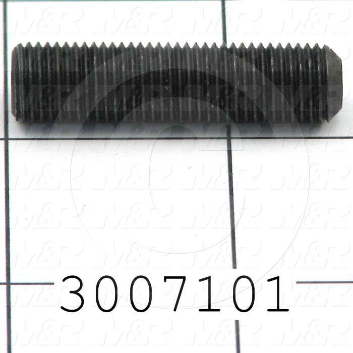 Set Screws, Socket, 3/8-24 Thread Size, 1 1/2 in. Length, Cup Point, Alloy Steel, Black