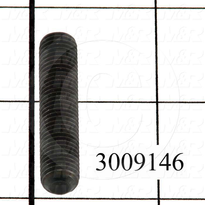 Set Screws, Socket, 5/16-24 Thread Size, 1 1/2 in. Length, Cup Point, Alloy Steel, Black