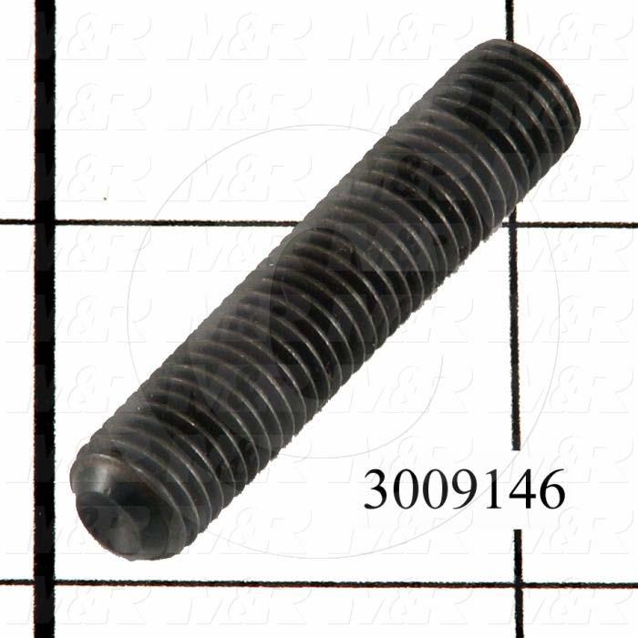 Set Screws, Socket, 5/16-24 Thread Size, 1 1/2 in. Length, Cup Point, Alloy Steel, Black