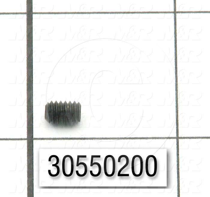 Set Screws, Socket, 8-32 Thread Size, 1/4 in. Length, Cup Point, Stainless Steel, Plain