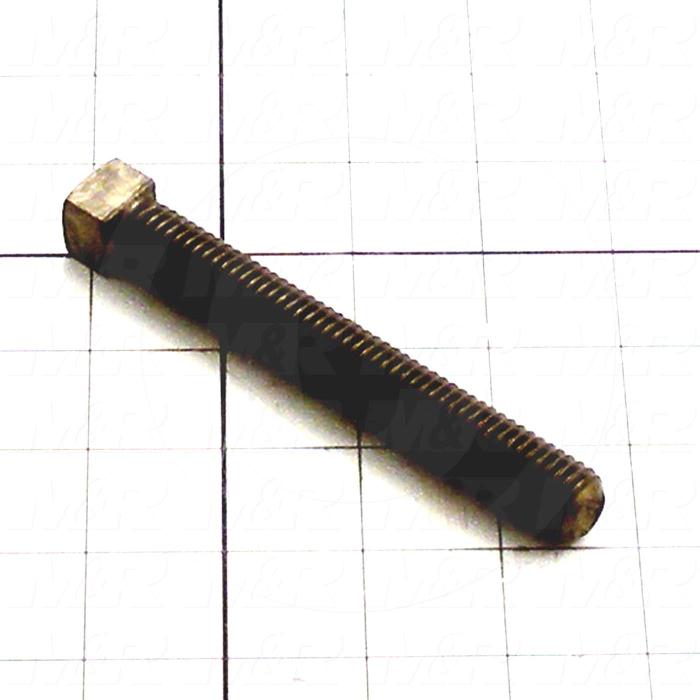 Set Screws, Square, 5/8-11 Thread Size, 4 1/2" Length, Cup Point, Steel, Black